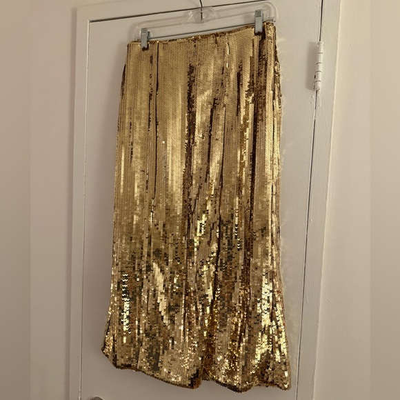 J. Crew Gold Sequin Maxi Skirt - Picture 4 of 9